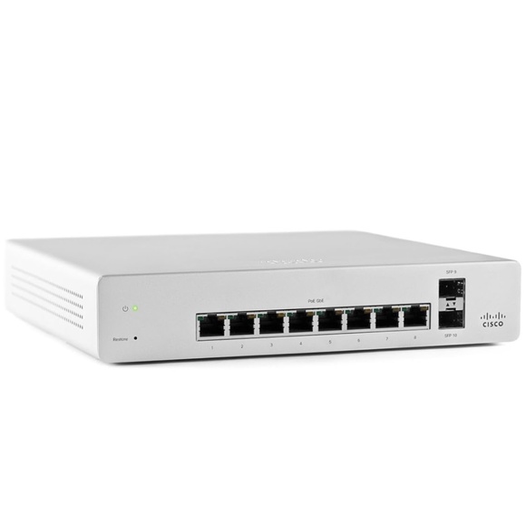 Cisco Meraki MS220-8P-HW 8 Port Desktop Ethernet Switch - UNCLAIMED - Picture 1 of 5